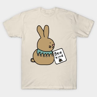 Cute Bunny Rabbit says Be Kind T-Shirt